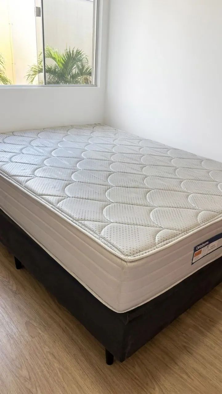 Cama de Casal Ortobom completa - Colchão e base 