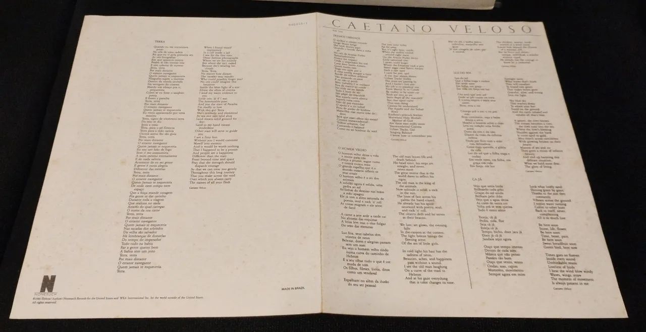 Vinil Caetano Veloso (1990) (Disco, LP) - Foto 4