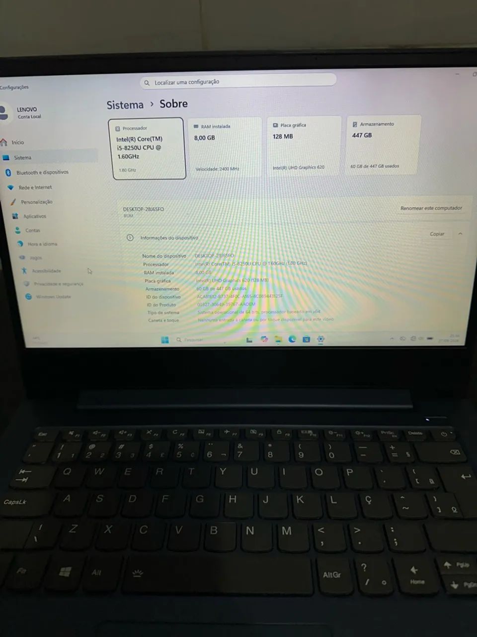 Notebook Ideapad 330s, I5 8250u,8GB,SSD480GB 