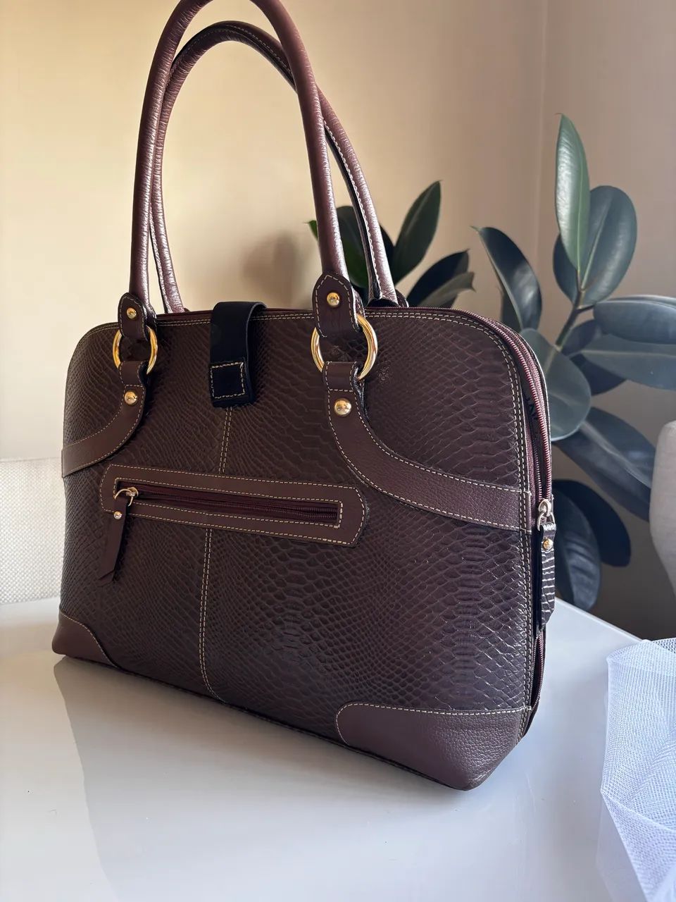 Bolsa couro legítimo para notebook - Foto 2