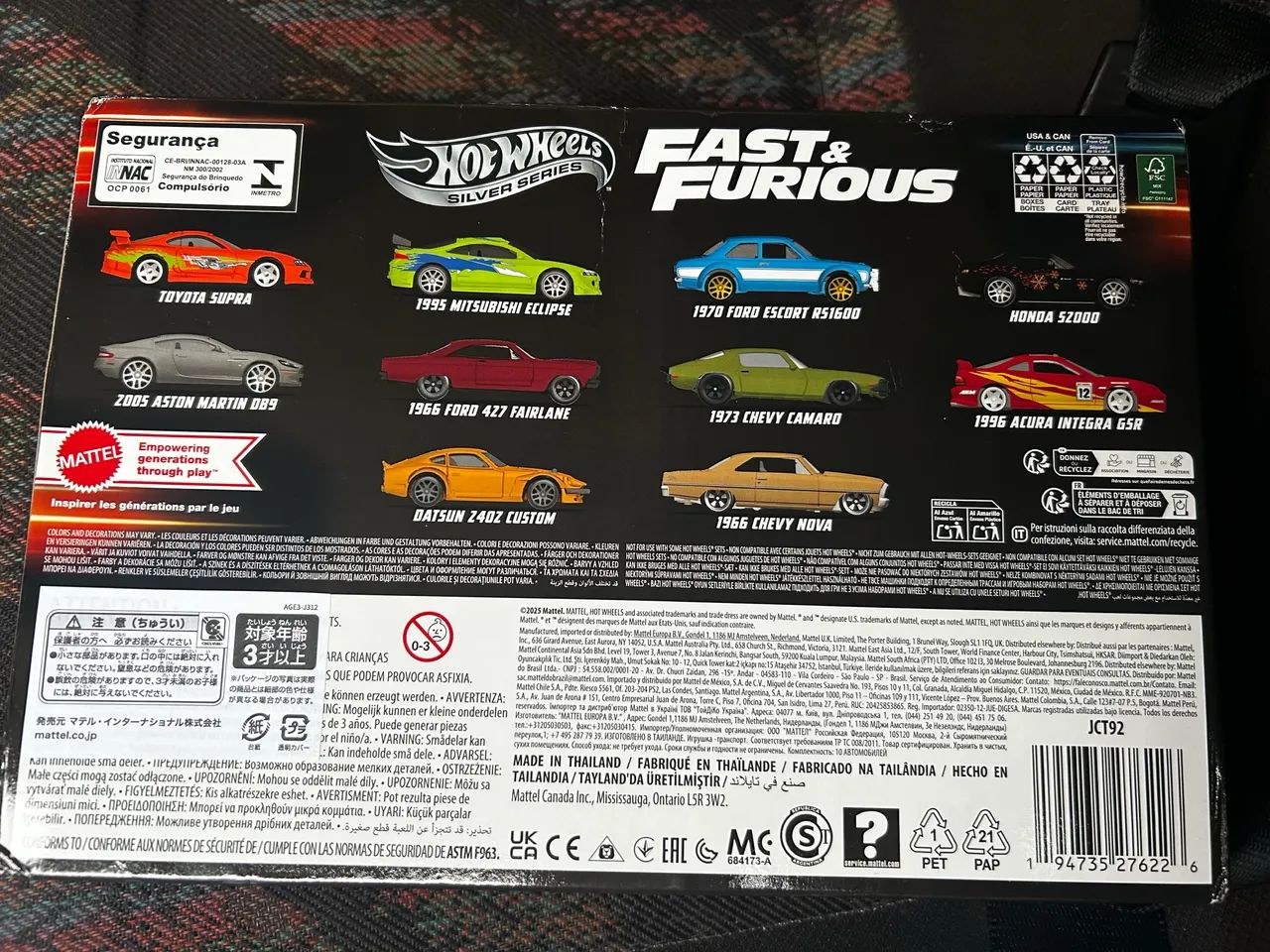 Pack 10 Velozes e Furiosos Hot Wheels Silver  - Foto 2