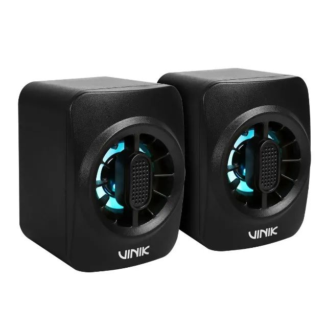 CAIXA DE SOM GAMER VINIK ECLIPSE 6W 2.0 LED RAINBOW - VSPKG6WEC - Foto 2