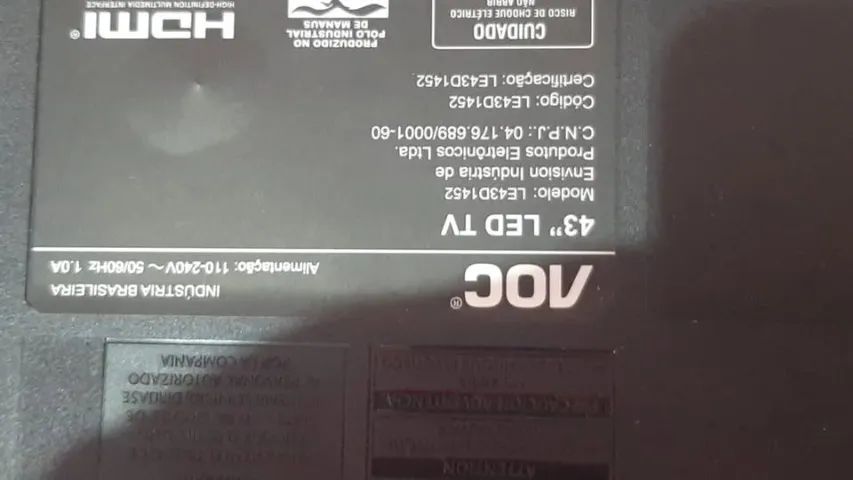 tv aoc led 43 polegadas com conversor integrado nao e smart - Foto 4