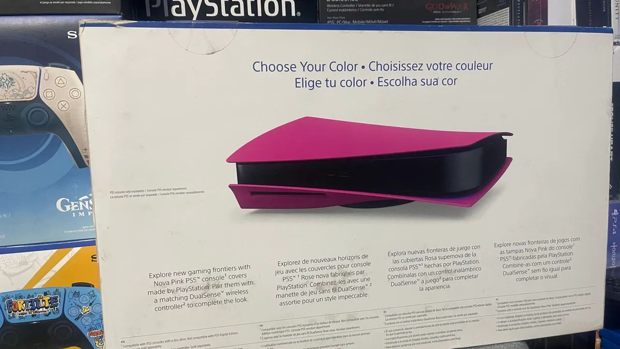 Capa nova pink ps5 com leitor  - Foto 3