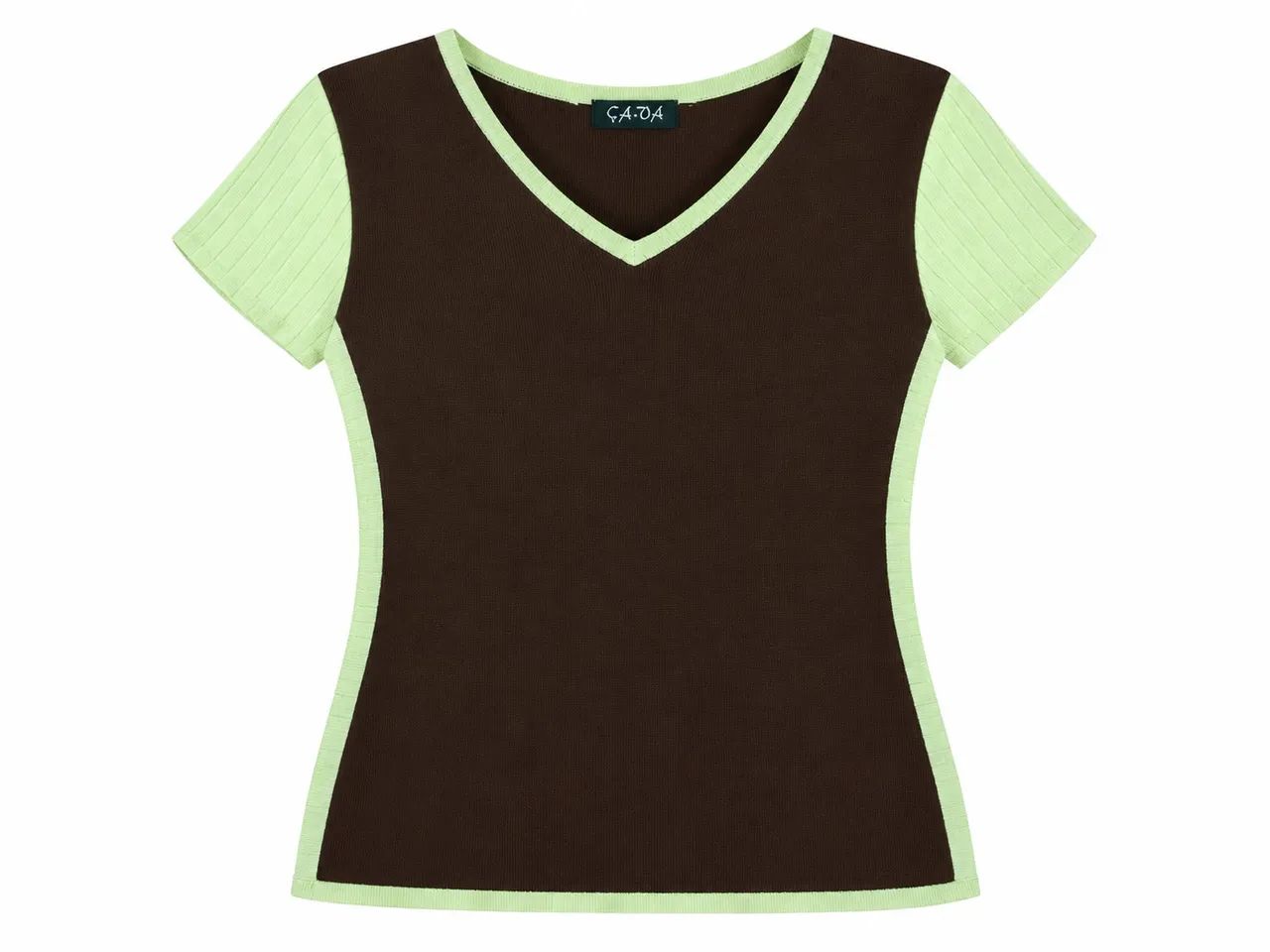 Blusa Marrom com Detalhes Beje