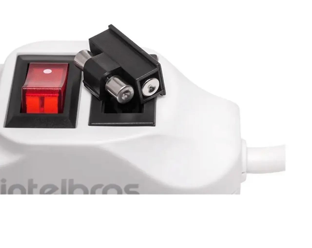 Protetor Eletrônico Intelbras Com 4 Tomadas Epe 1004 Branco - Foto 2