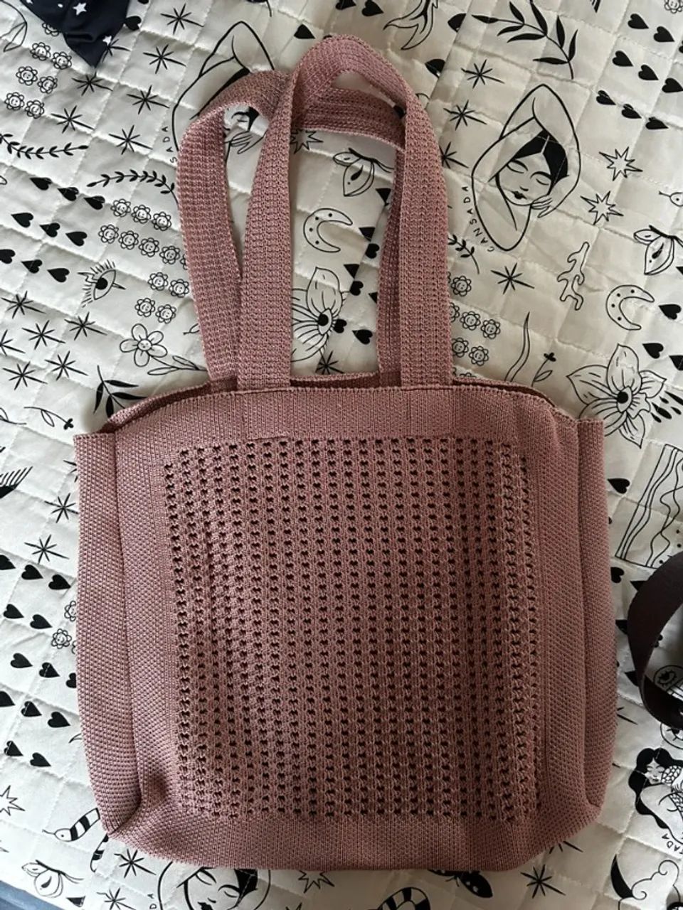 Bolsa Brizza Arezzo em tricô rosa - Foto 2