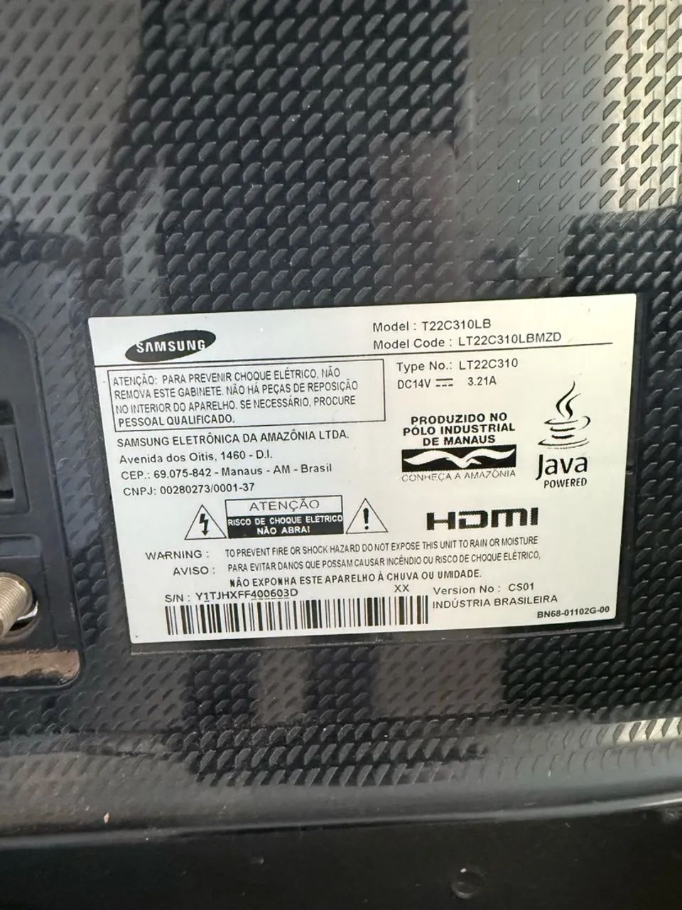 TV Monitor Samsung 21,5 Polegadas T22C310LB - Foto 4