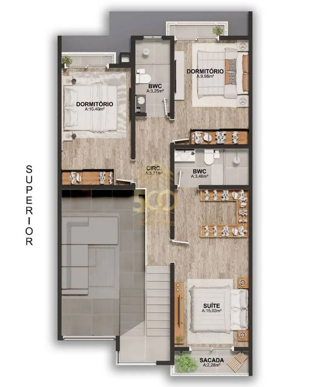 Residencial  Casa de Condomínio - Venda - 154,00 (M²) de Área Total - 154,00 (M²) de Área  - Foto 4