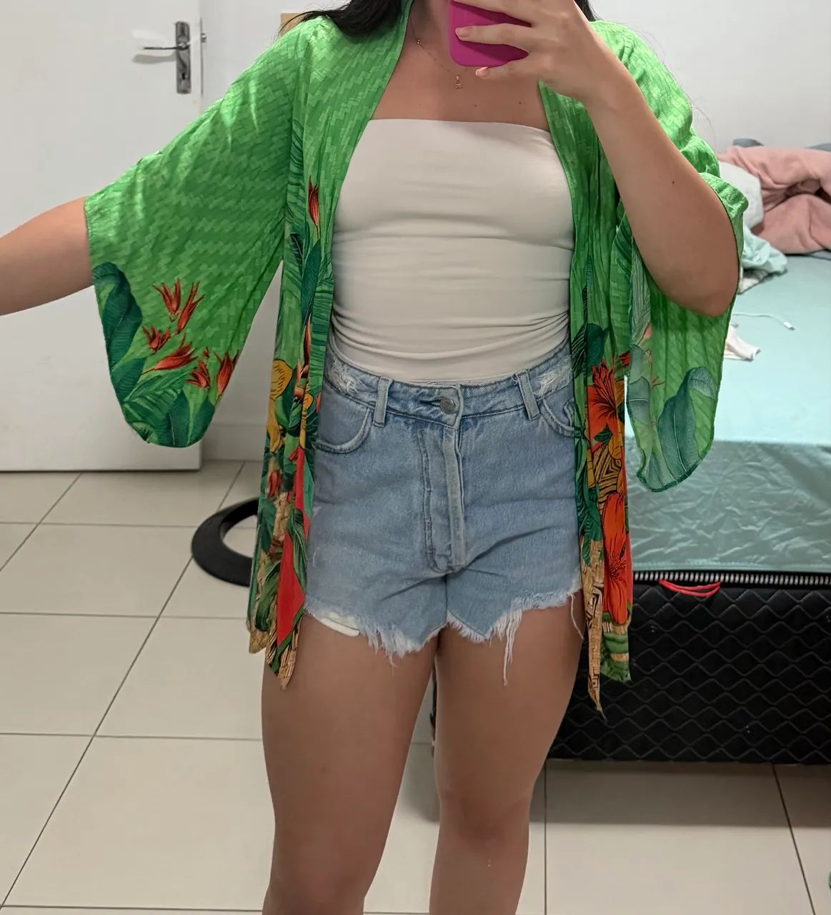 kimono estampado tamanho único  - Foto 2