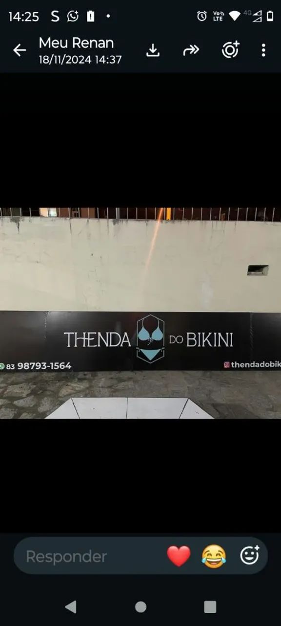 Placa em acm