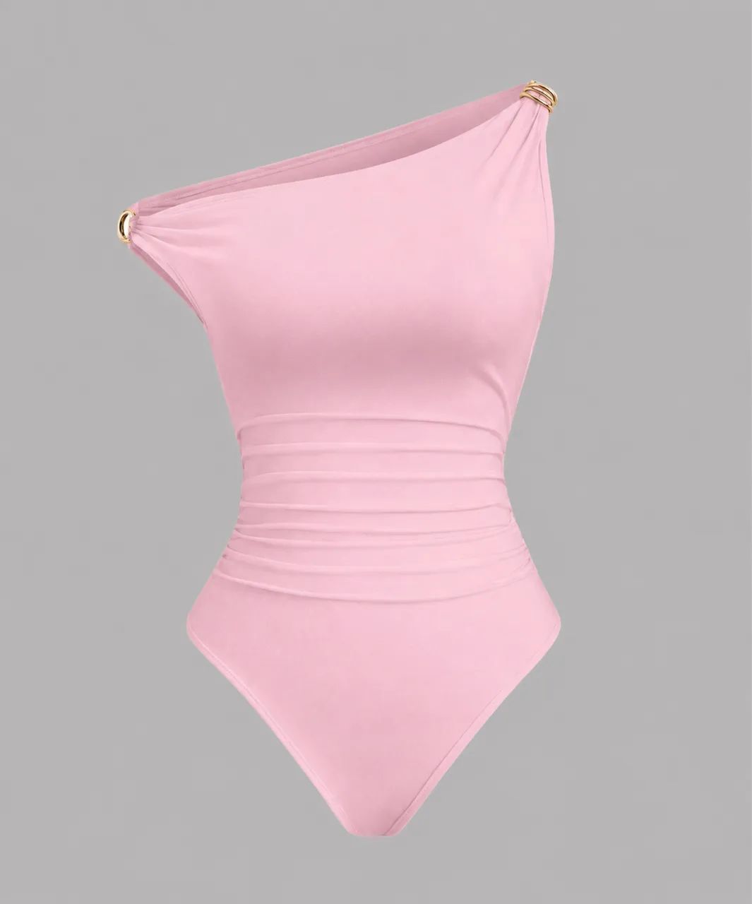 Body Franzido rosa bebê 