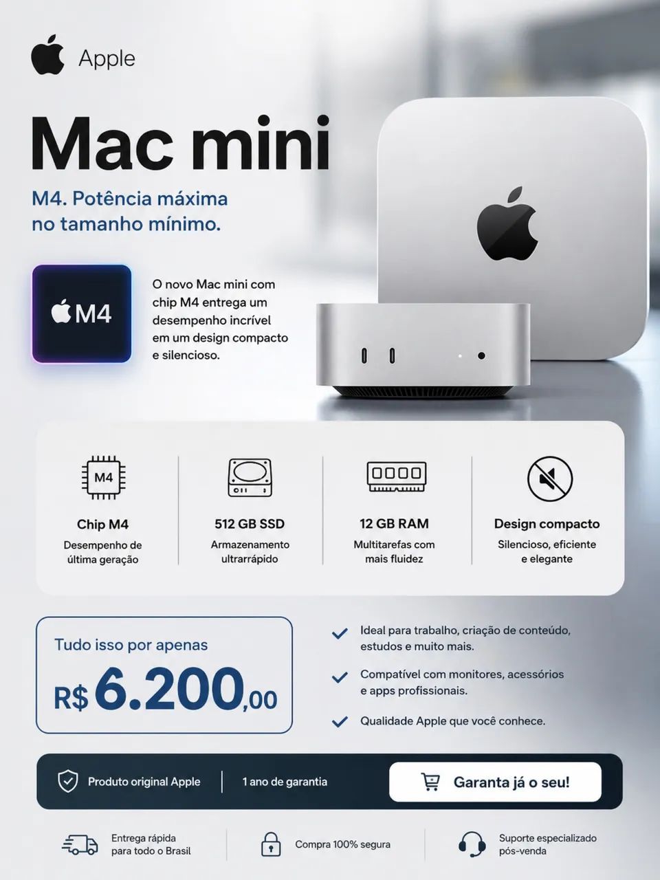 Apple Mac mine m4 512 GB