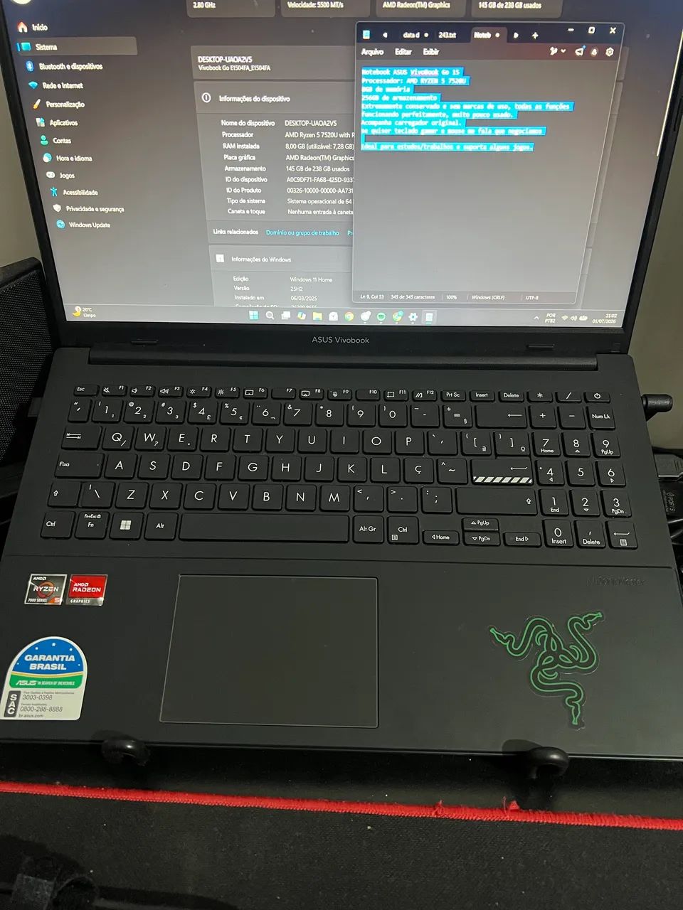 Notebook Asus Vivobook Go 15 - Foto 3