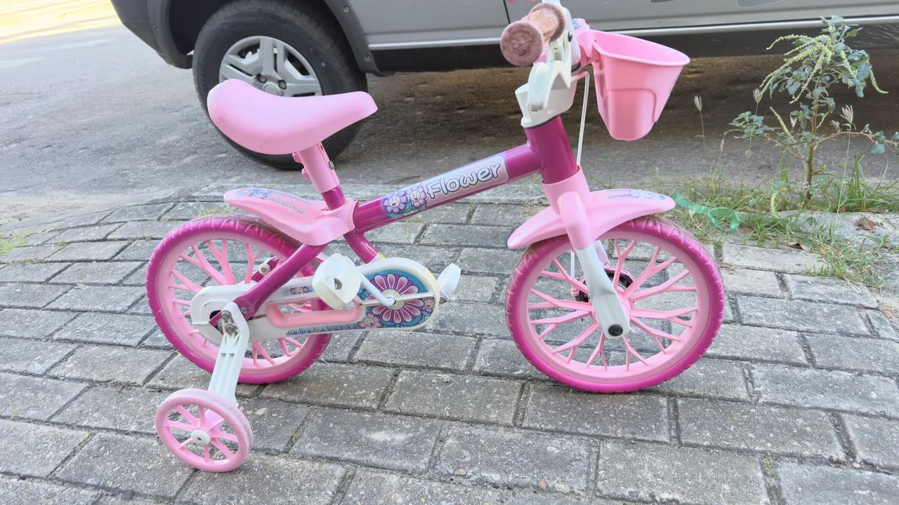 Bicicleta infantil rosa - Foto 3