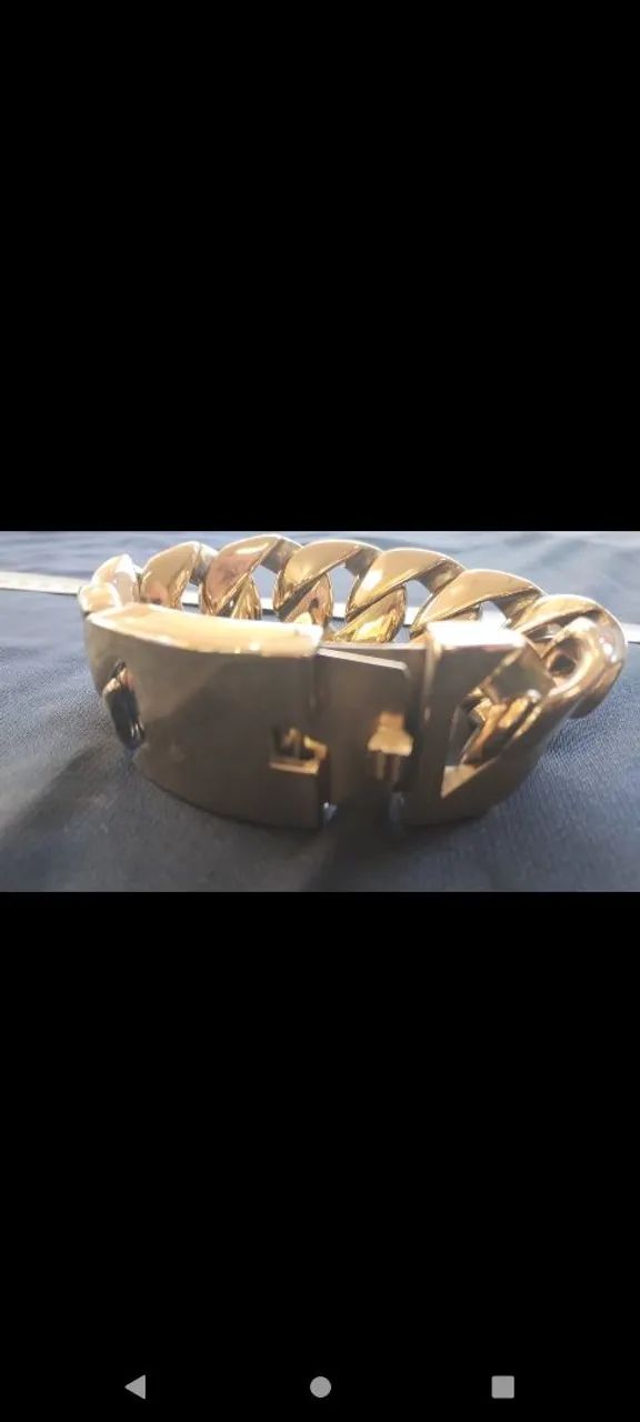 Pulseira inox dourada  - Foto 4