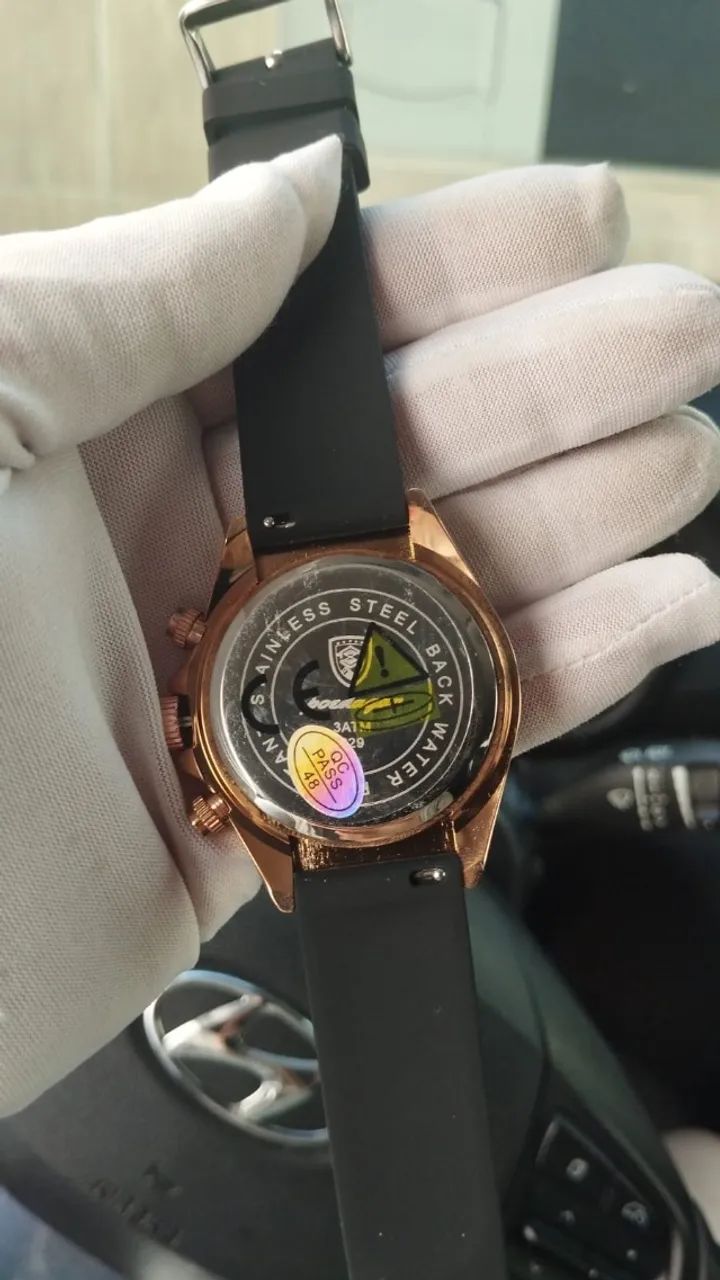 Relógio Poedagar Com Pulseira Silicone-Rosê - Foto 5
