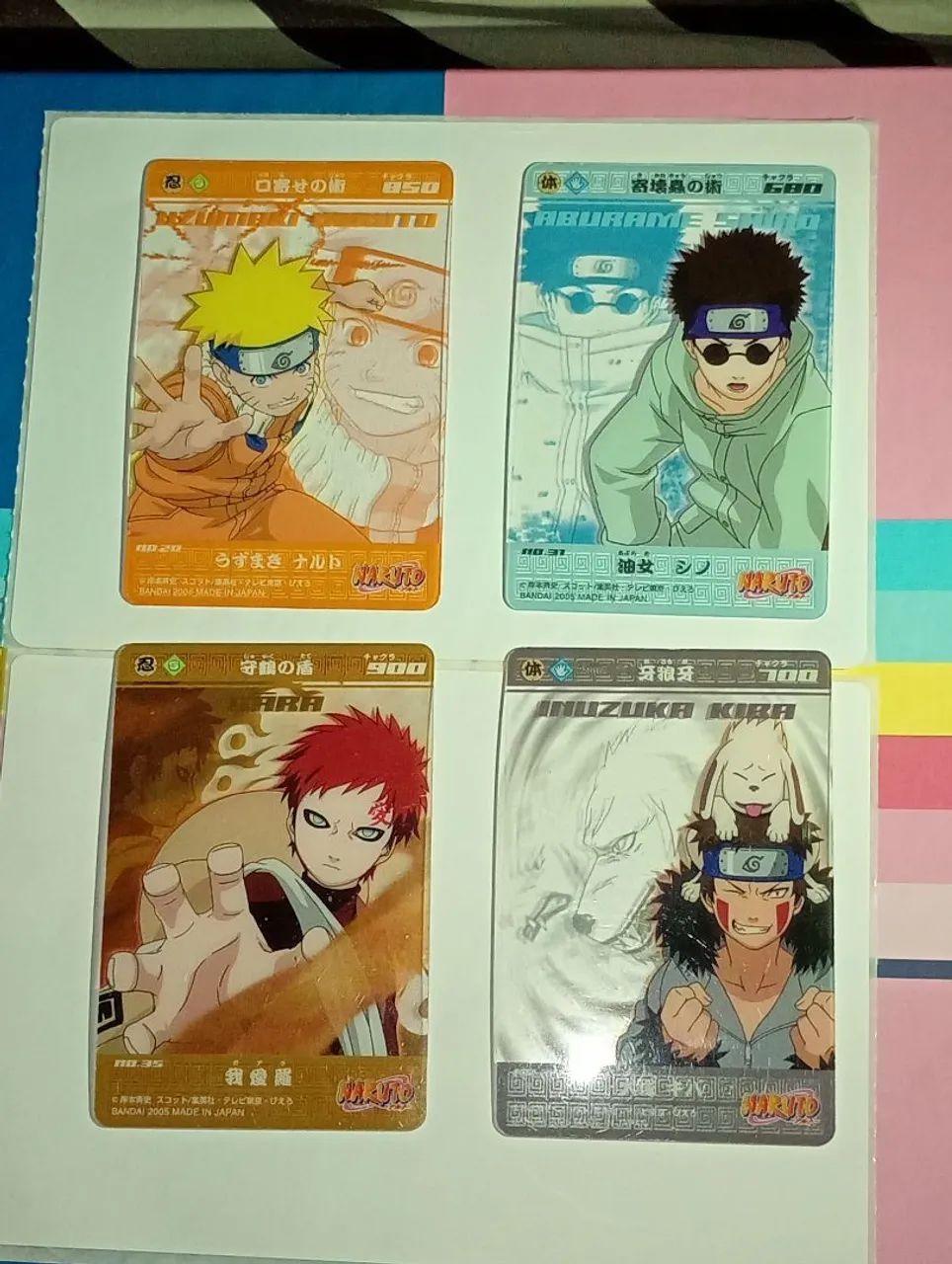 4 Cards Bandai Naruto 2004/2005 Japoneses - Foto 2