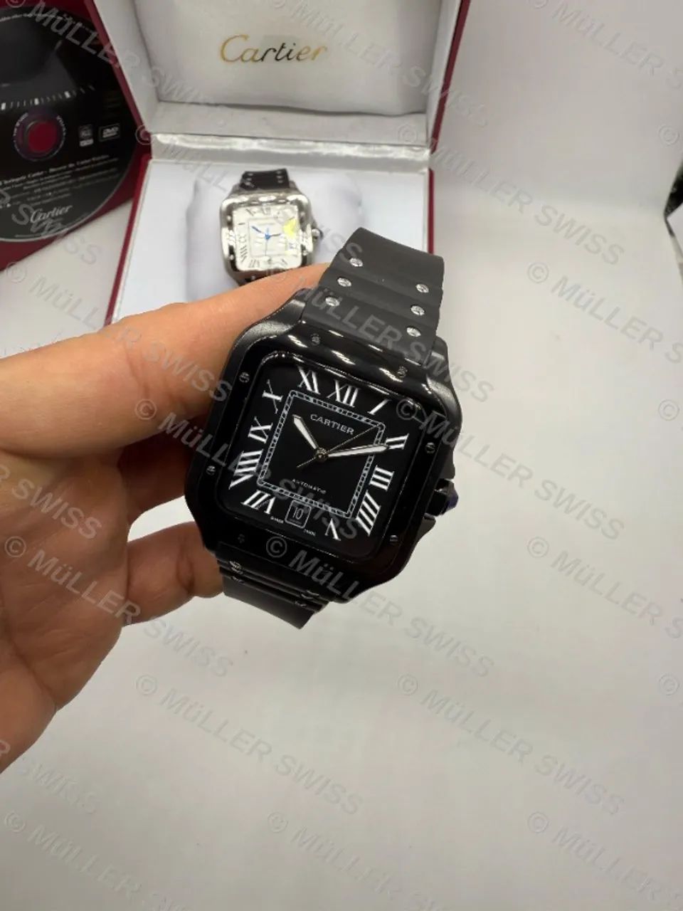 Relógio Cartier Santos 41mm Automático + Caixa Completa - Foto 4