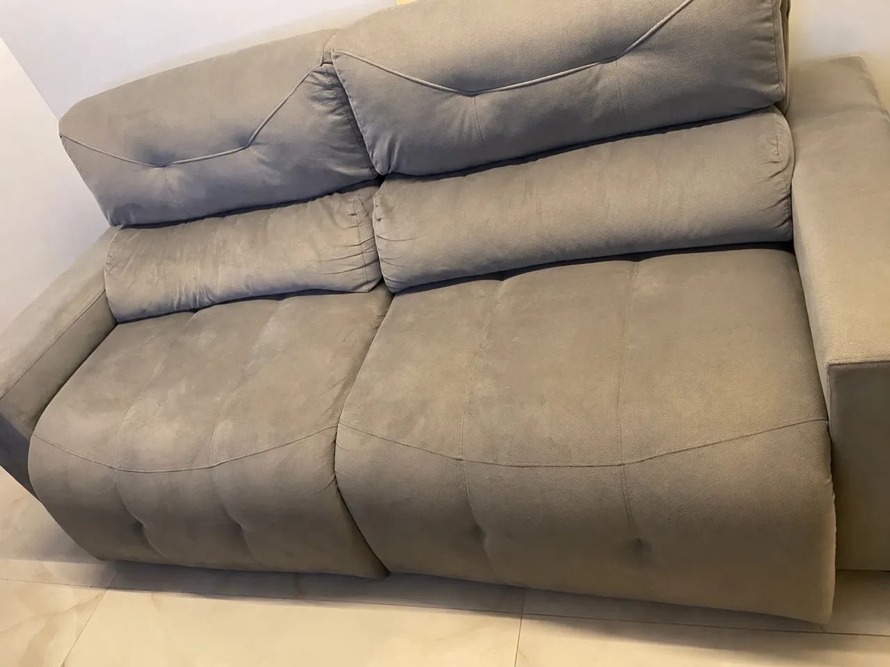 Sofa Retrátil Cinza - Foto 2
