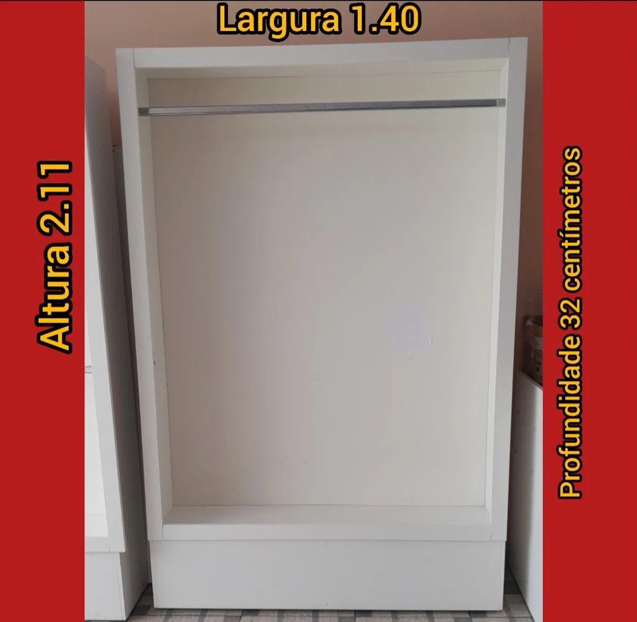 Armário Expositor Loja Branco
