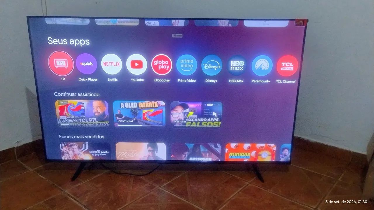SMART TV TCL ANDROID 55 POLEGADAS 4K COM BORDA INFINITA 