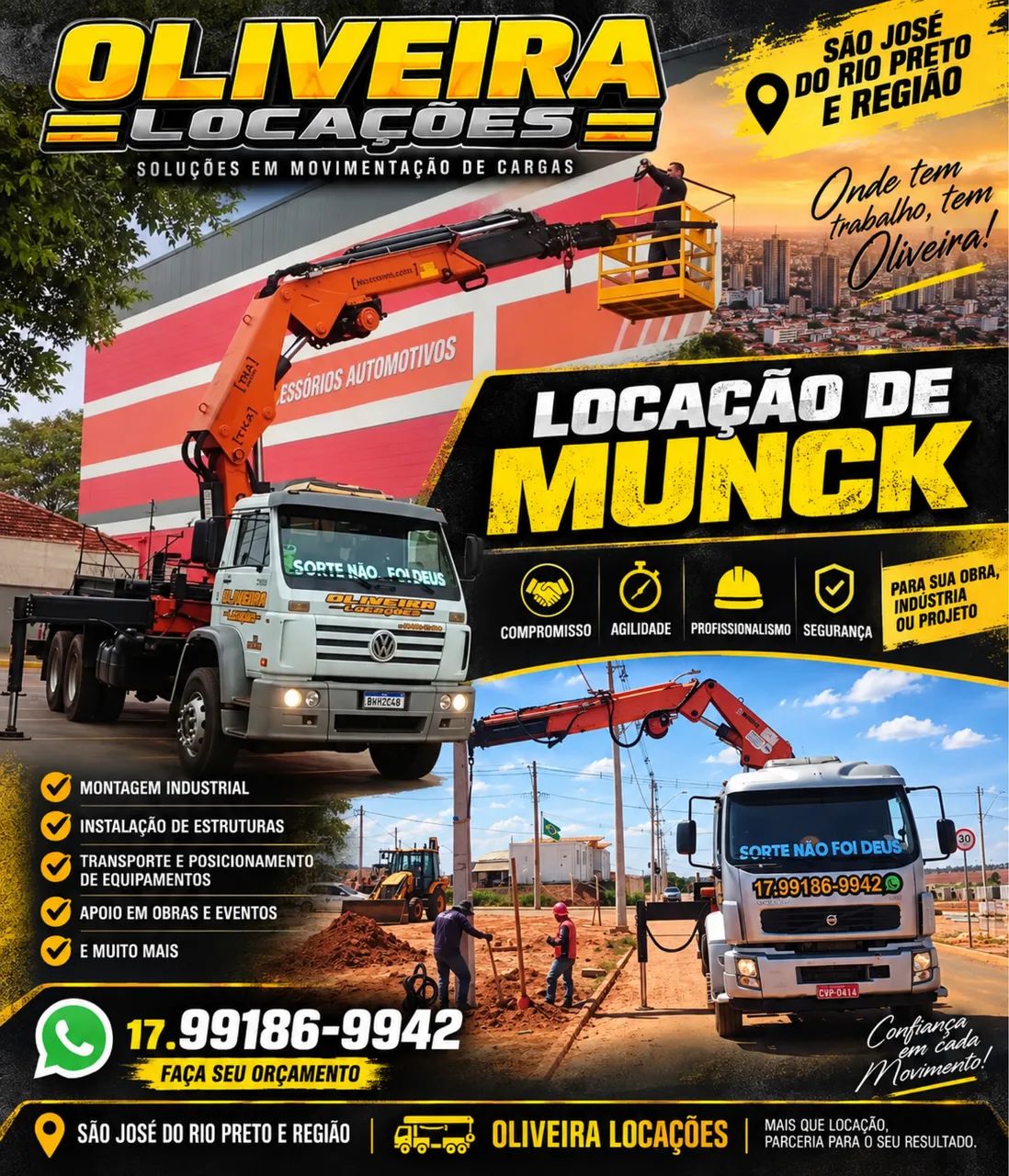 Locação de Munck e guindaste 