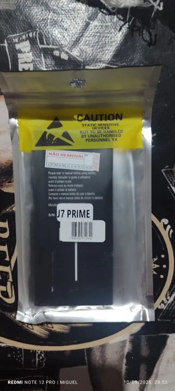Bateria de J7 prime nova e nunca foi retirada da embalagem