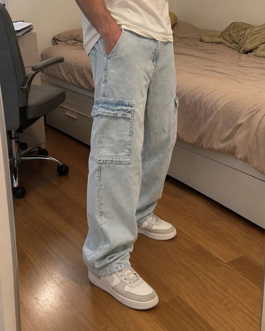 Calça jeans baggy 38