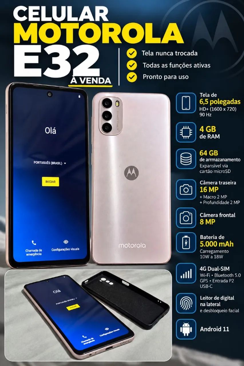 Motorola E32 usado  - Foto 4