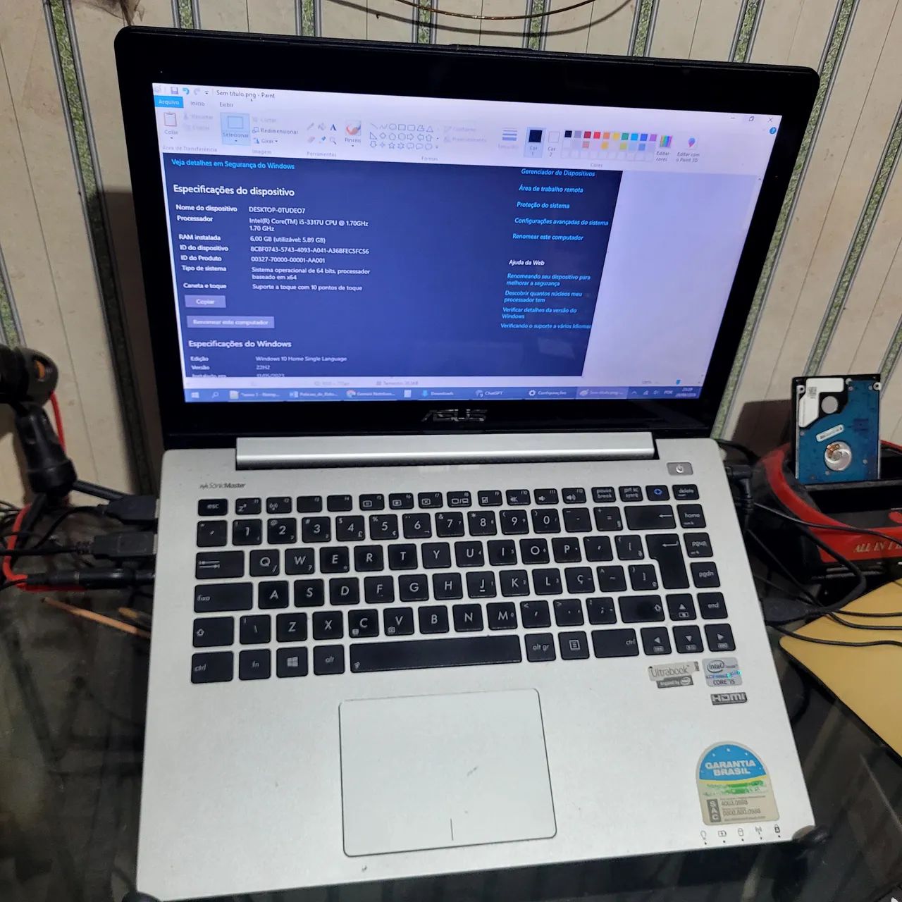 Notebook ASUS Ultrabook Core i5 6GB RAM 500GB SSD