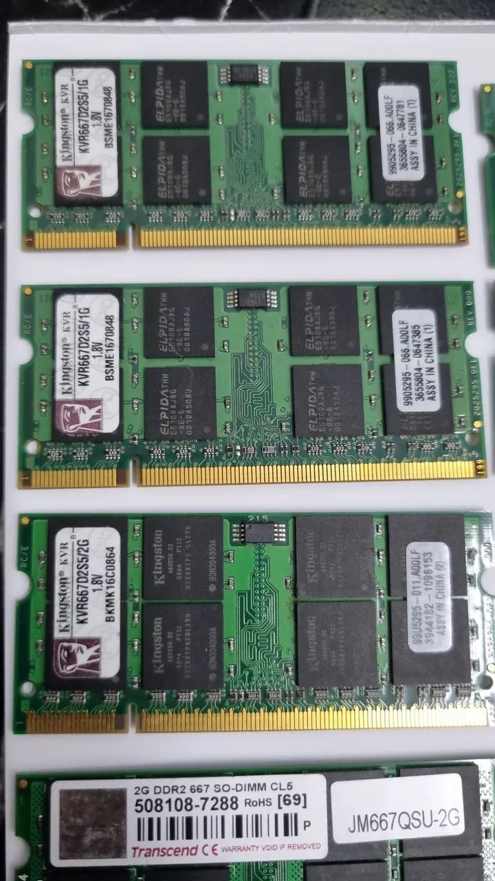 09 memórias de notebook  - Foto 2