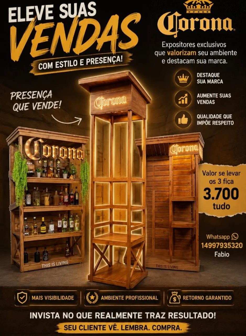 Expositor da corona madeira 