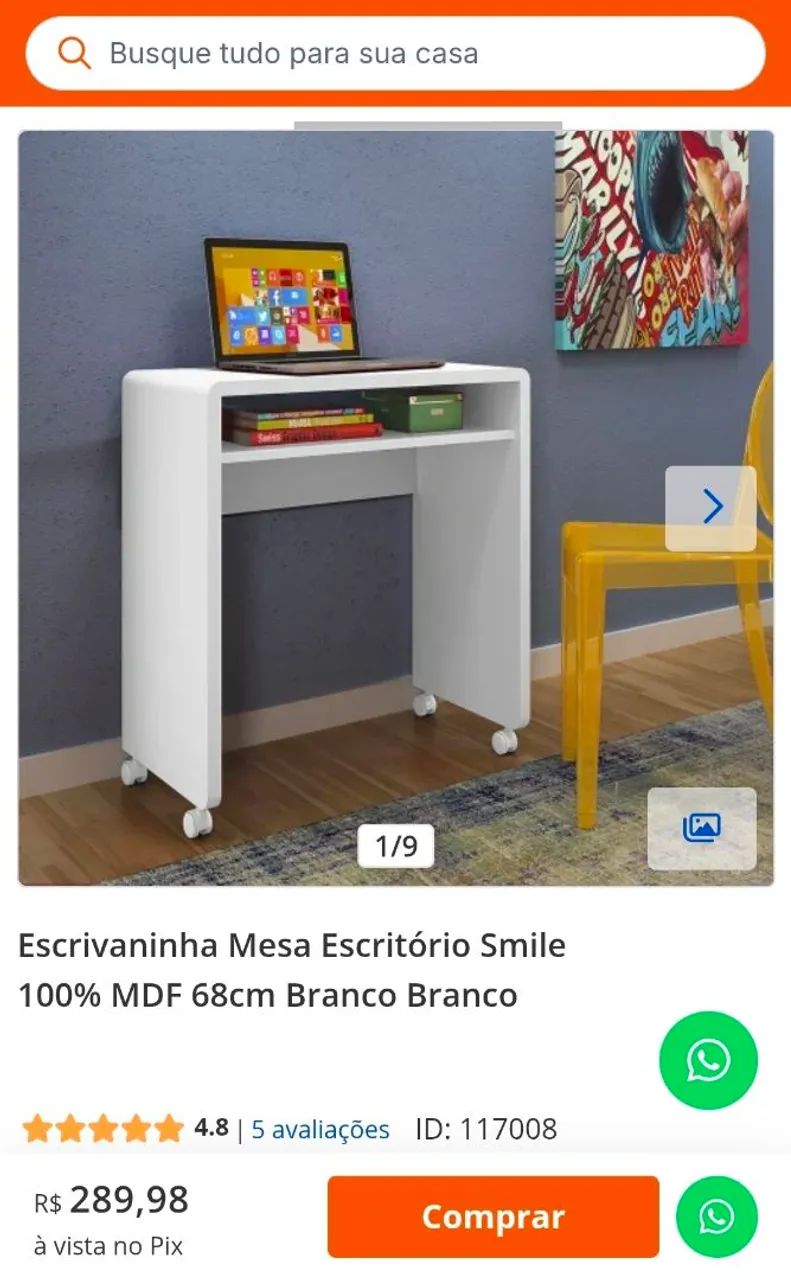 Escrivaninha e cadeira de escritório - Foto 3