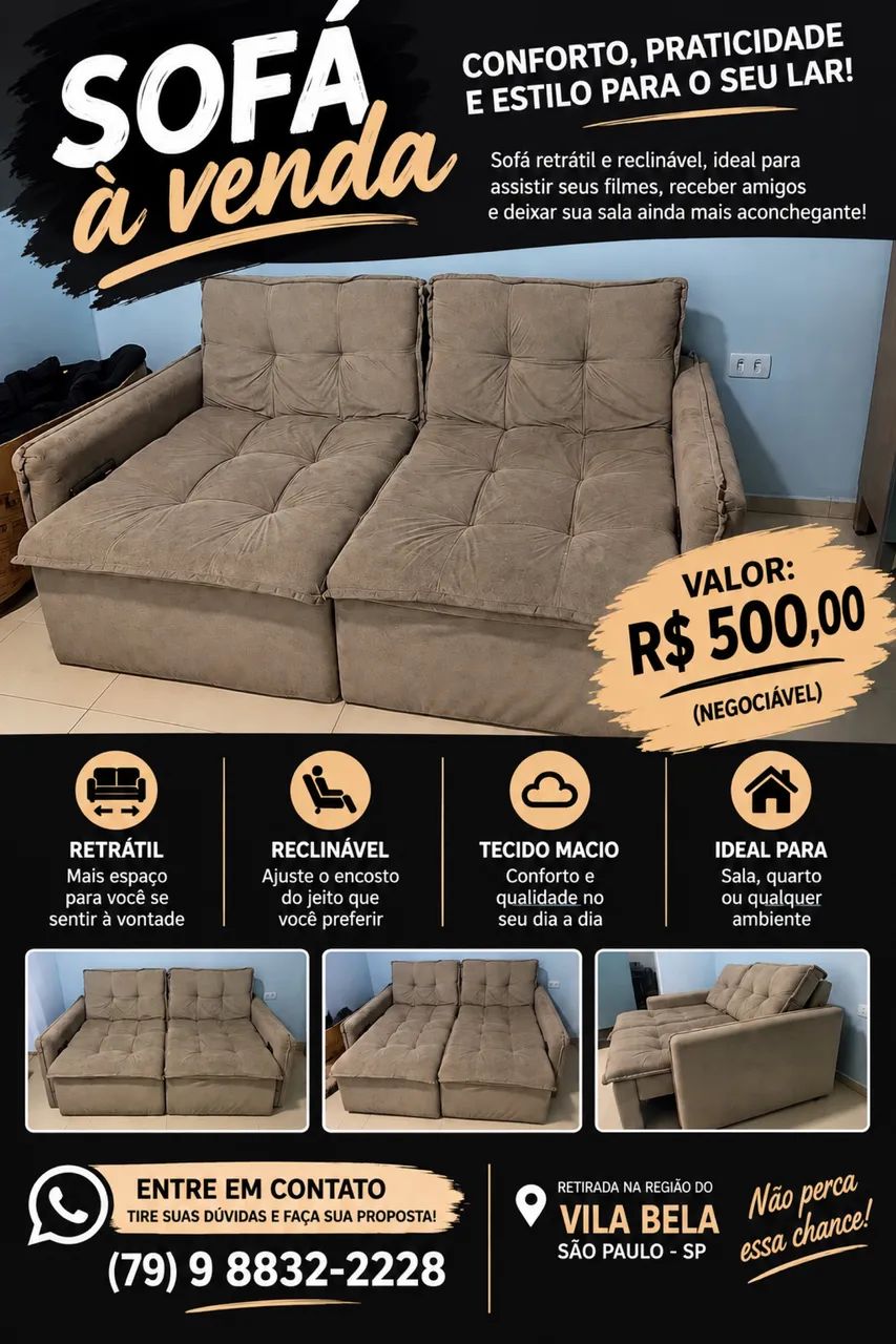 Sofá Reclinável!