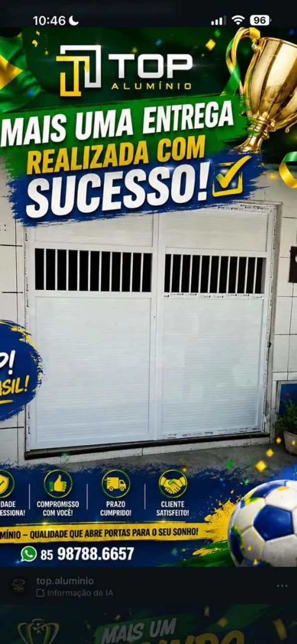 Portao de alumínio especial para sua garagem  - Foto 4