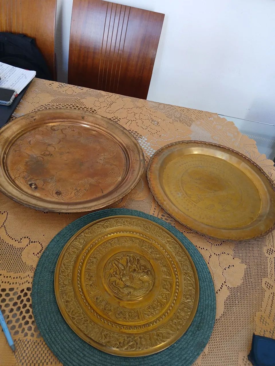 Medalhão e bandeja