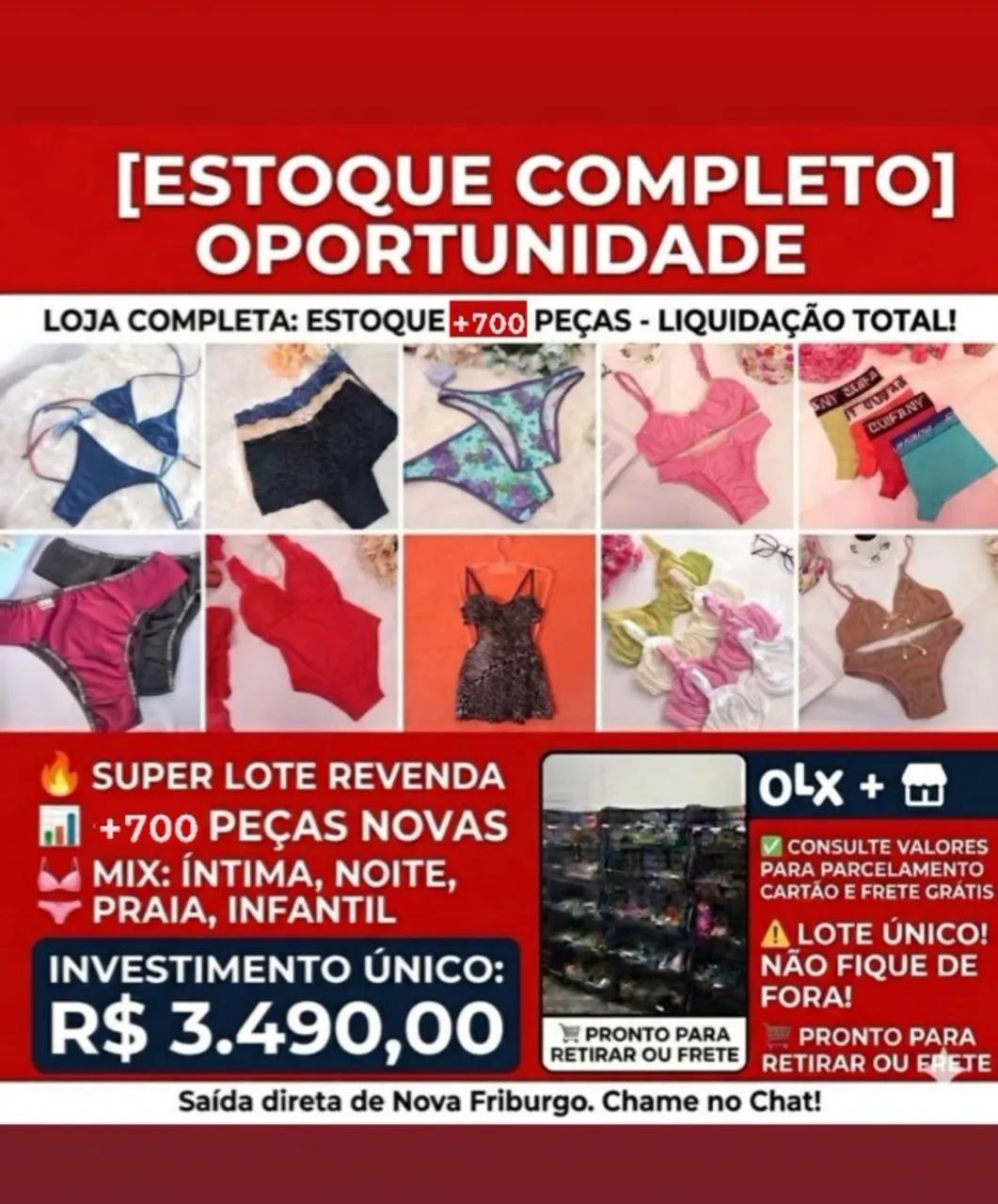 Atacado lingerie | LIQUIDAÇÃO Total 
