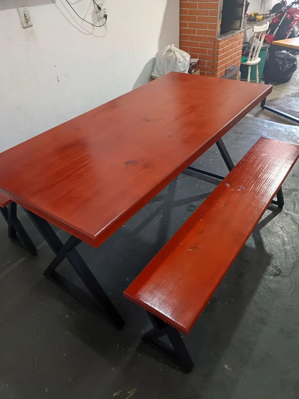 Conjunto de mesa estilo industrial  - Foto 4