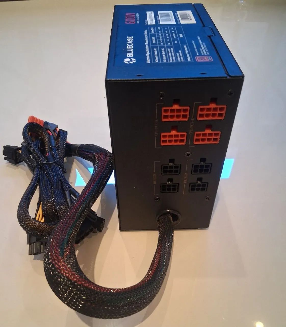 FONTE BLUE ASE 600W SEMI-MODULAR SEMINOVA - Foto 3