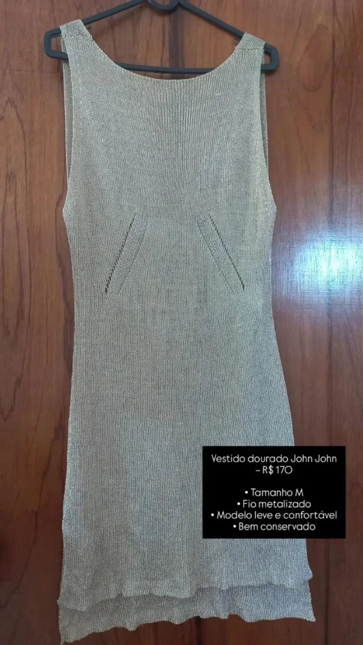 Vestido dourado John John