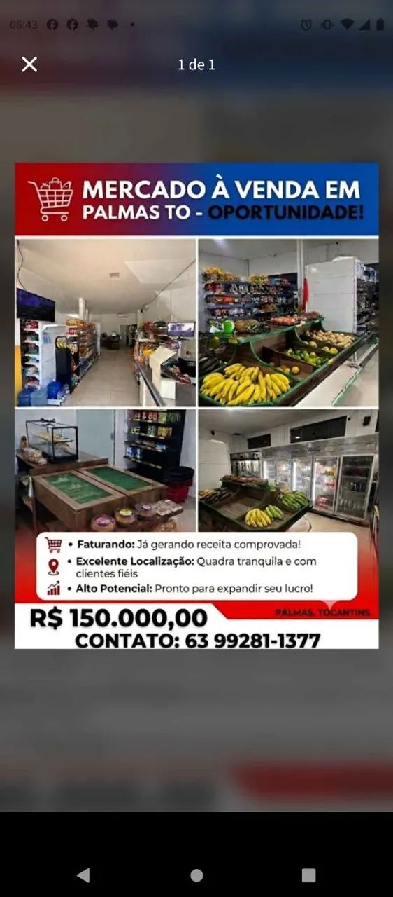 Vendo um mercado 