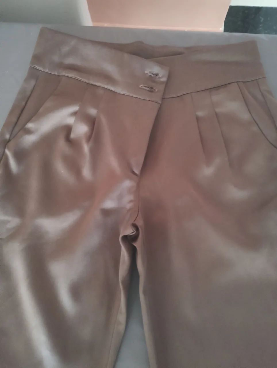 Calça Alfaiataria Marrom - Foto 2