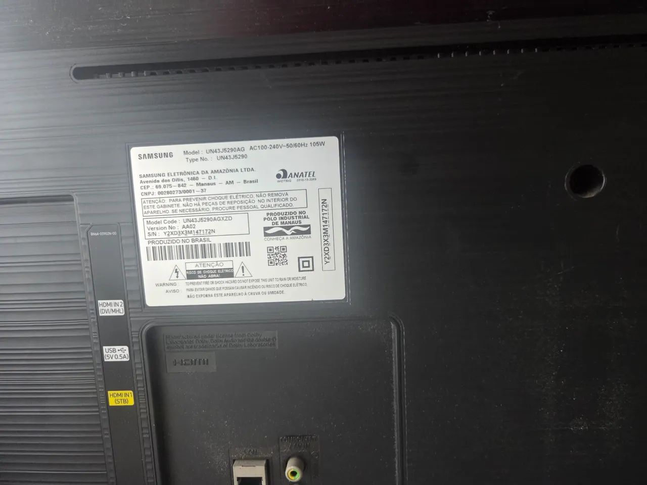 Tv samsung smart 43 polegadas, precisando apenas trocar as.reguas de Led.da.tela. - Foto 4