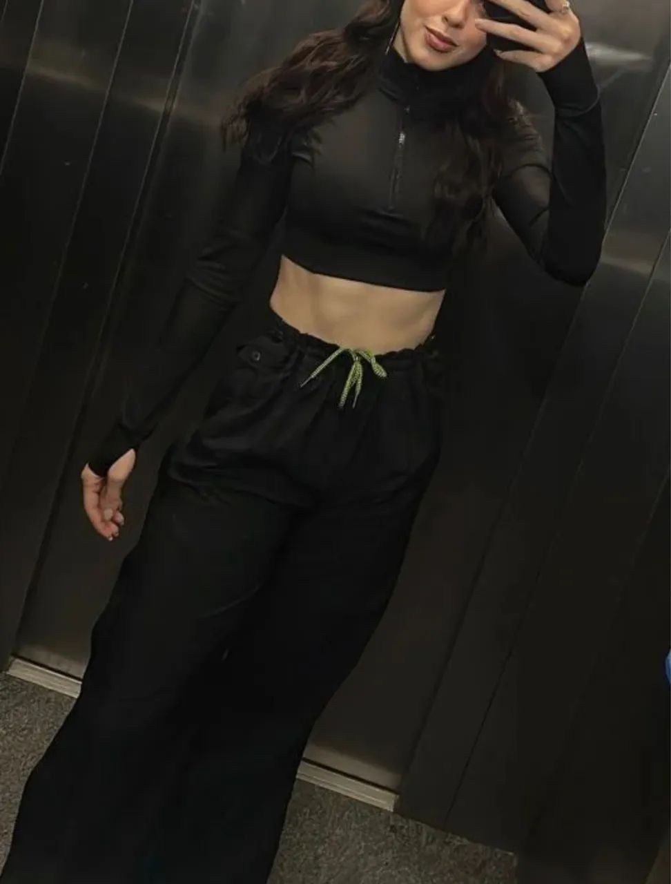 calça reebok x victoria beckham preta (rara)