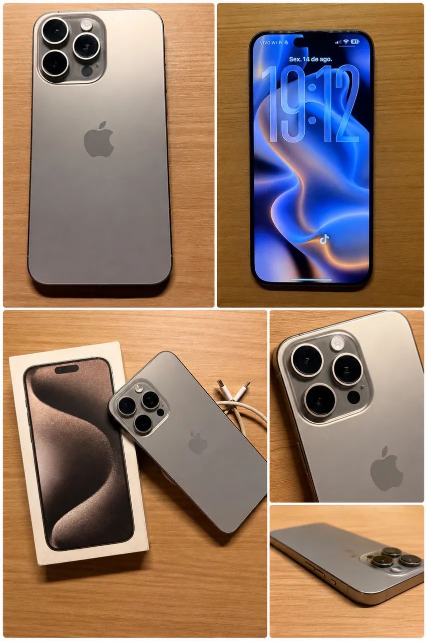 iPhone 15 Pro Max 256GB ? Titânio Natural