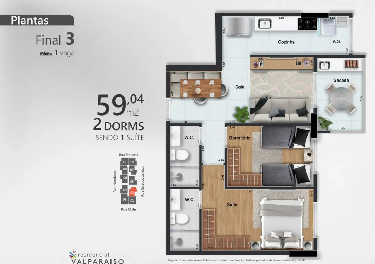 PLANTA 59m²