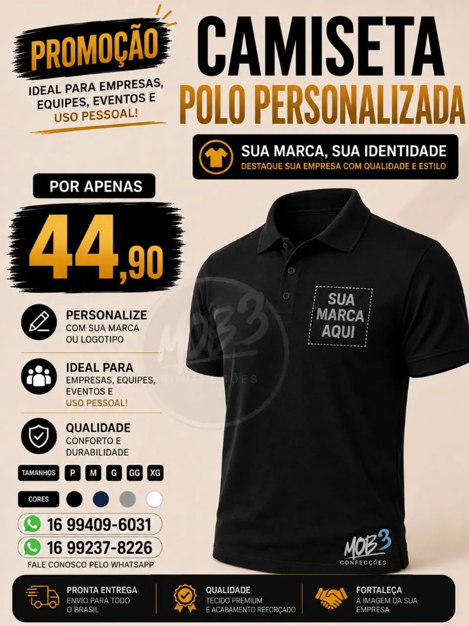 ? CAMISETAS PERSONALIZADAS | MOB³ CONFECÇÕES - Foto 3