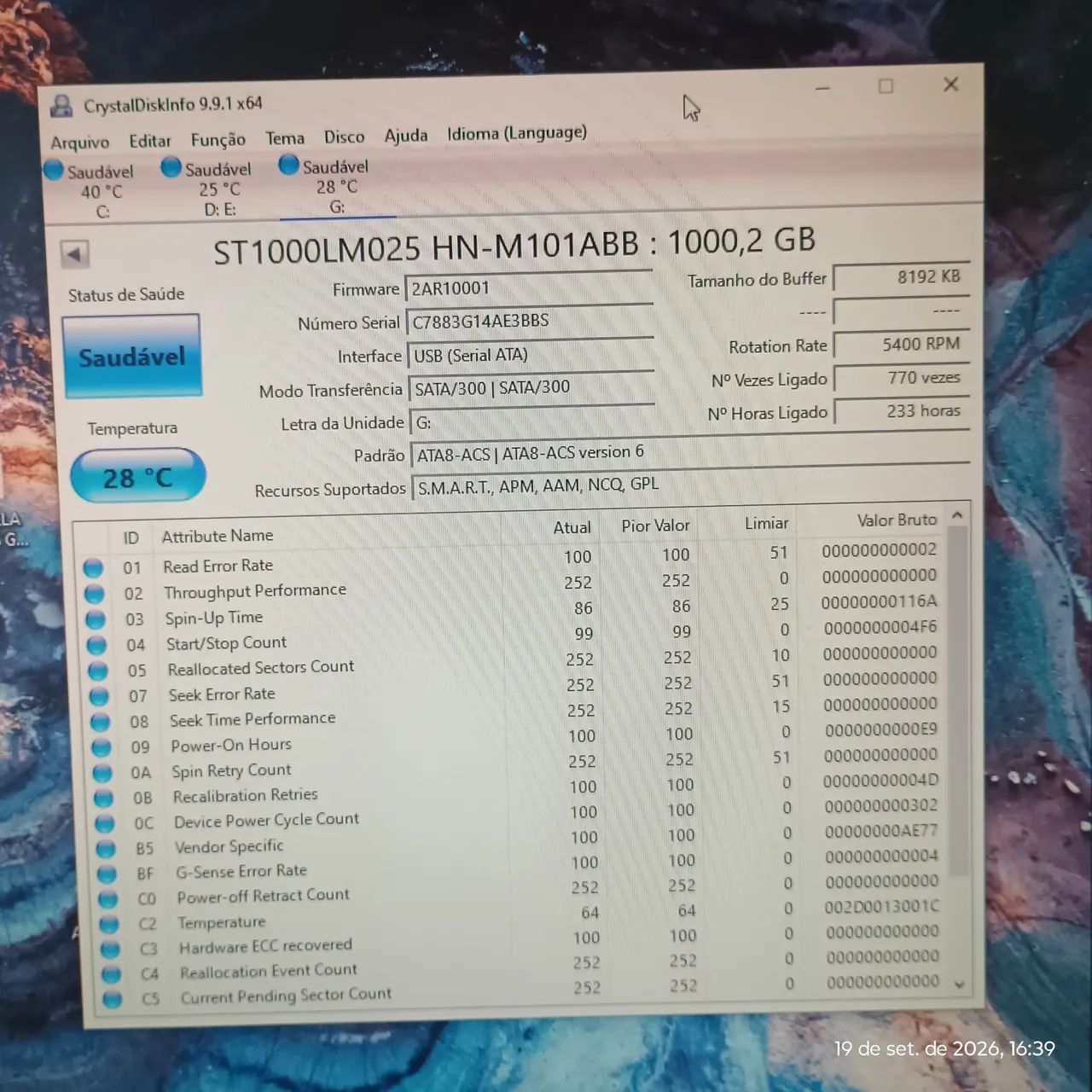 HD externo Samsung 1TB+cabo de conexão  - Foto 2