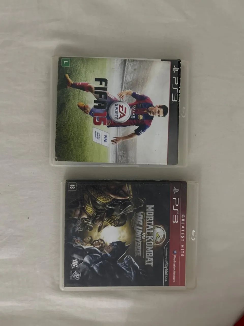 PS3 Com Defeito + Fifa 15 e Mortal Kombat Vs DC - Foto 2